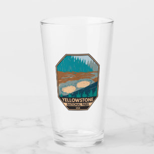 Yellowstone Nationalpark Mud Vulkan Vintag Glas