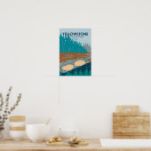Yellowstone Nationalpark Mud Vulkan Vintag Poster (Küche)