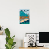 Yellowstone Nationalpark Mud Vulkan Vintag Poster (Heimbüro)