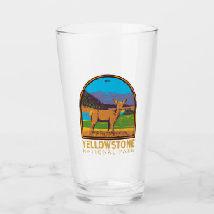 Yellowstone Nationalpark Mule Dee Vintag Glas