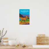 Yellowstone Nationalpark Mule Dee Vintag Poster (Küche)