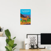 Yellowstone Nationalpark Mule Dee Vintag Poster (Heimbüro)