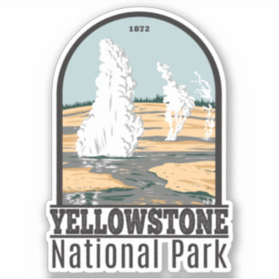 Yellowstone Nationalpark Norris Geyser-Becken Aufkleber