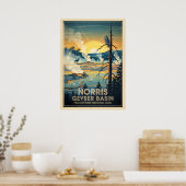 Yellowstone Nationalpark - Norris Geyser-Becken Poster (Küche)