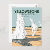 Yellowstone Nationalpark Norris Geyser-Becken Postkarte (Vorne/Hinten)
