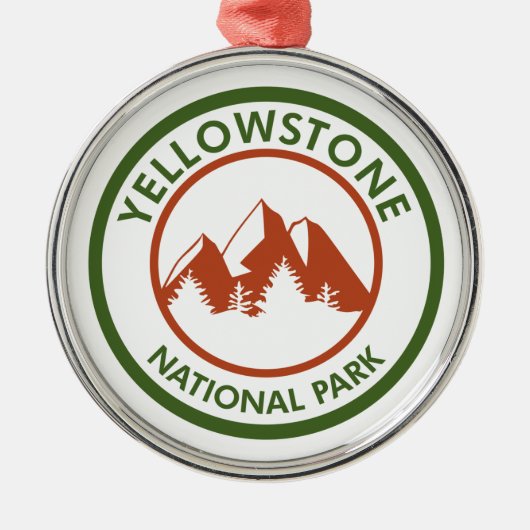 Yellowstone-Nationalpark Ornament Aus Metall (Vorne)