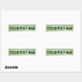 Yellowstone-Nationalpark Ovaler Aufkleber (Blatt)