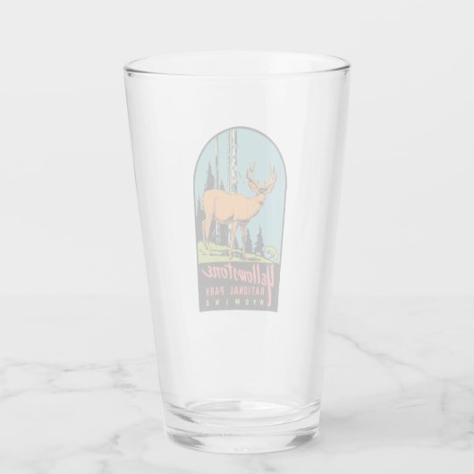 Yellowstone Nationalpark - Pint Glass Glas (Rückseite)