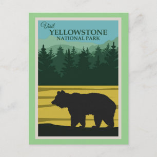 Yellowstone Nationalpark Postcard Postkarte