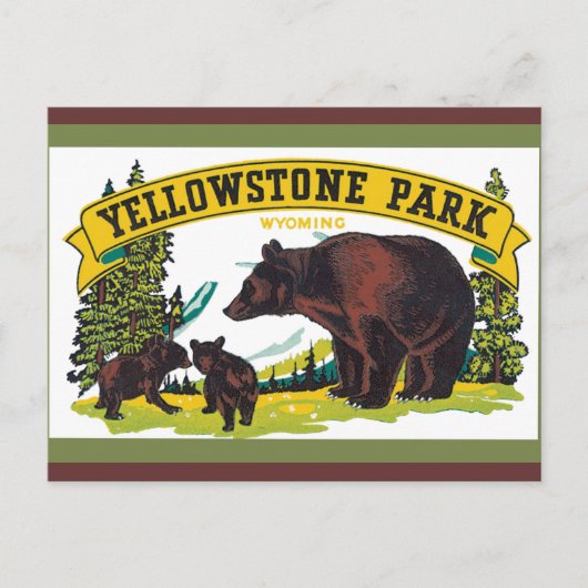Yellowstone Nationalpark Postcard Postkarte (Vorderseite)