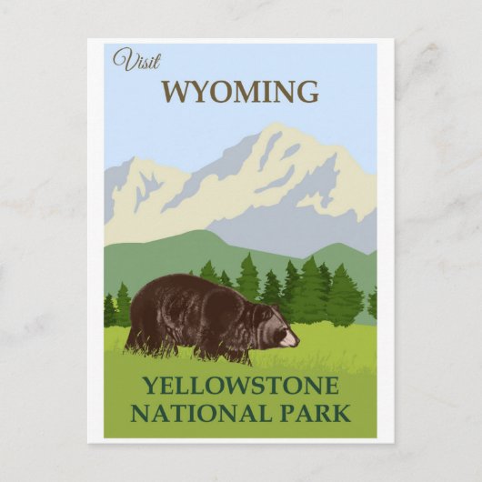 Yellowstone Nationalpark Postcard Postkarte (Vorderseite)