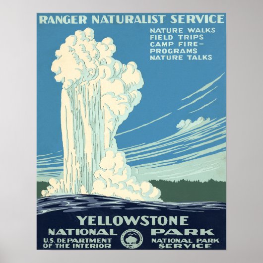 Yellowstone-Nationalpark Poster (Vorne)