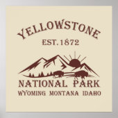 Yellowstone Nationalpark Poster (Vorne)