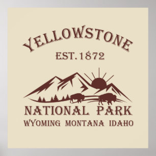 Yellowstone Nationalpark Poster