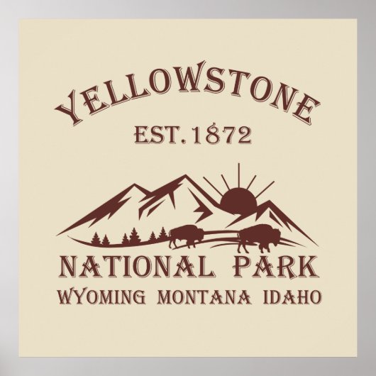 Yellowstone Nationalpark Poster (Vorne)