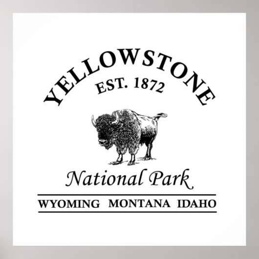 Yellowstone Nationalpark Poster (Vorne)