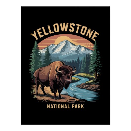 Yellowstone Nationalpark Poster (Vorderseite)