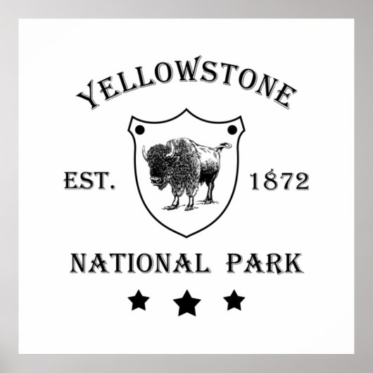 Yellowstone Nationalpark Poster (Vorne)
