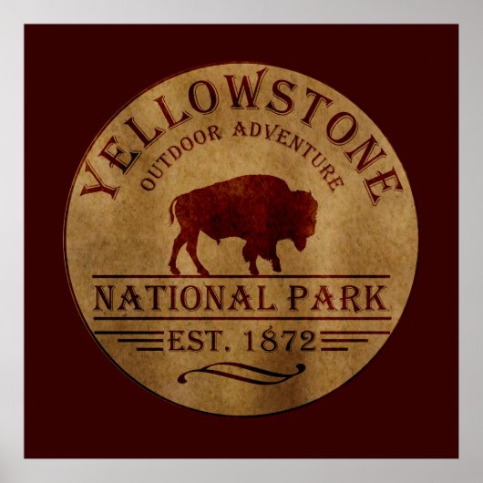Yellowstone Nationalpark Poster (Vorne)