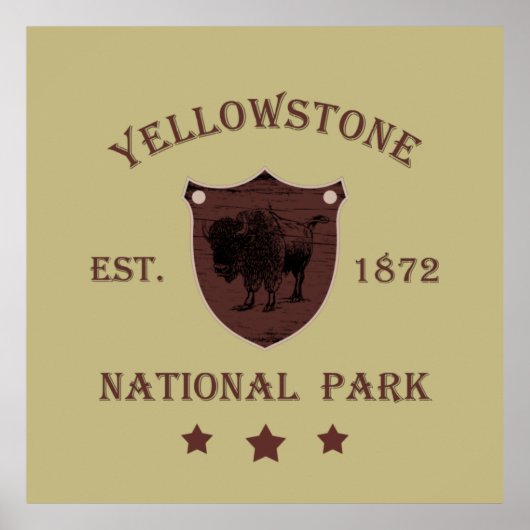 Yellowstone Nationalpark Poster (Vorne)