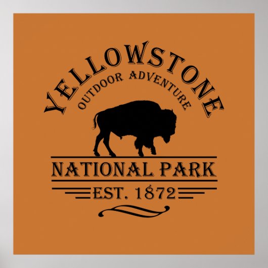Yellowstone Nationalpark Poster (Vorne)