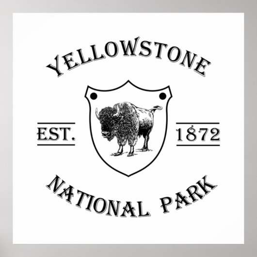 Yellowstone Nationalpark Poster (Vorne)