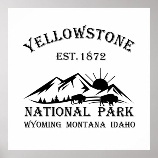 Yellowstone Nationalpark Poster (Vorne)