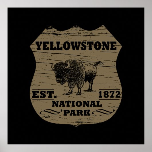 Yellowstone Nationalpark Poster (Vorne)