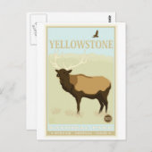 Yellowstone-Nationalpark Postkarte (Vorne/Hinten)