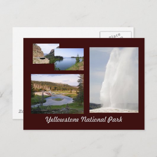 Yellowstone-Nationalpark Postkarte (Vorne/Hinten)