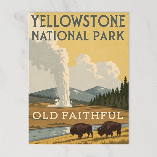Yellowstone-Nationalpark Postkarte