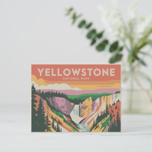 Yellowstone Nationalpark Postkarte (Stehend Vorderseite)