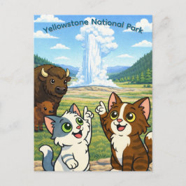 Yellowstone-Nationalpark-Postkarte Postkarte