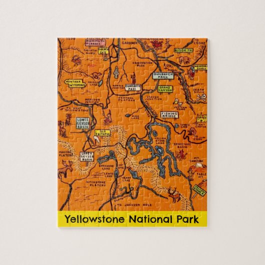 Yellowstone Nationalpark Puzzle (Vertikal)