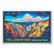 Yellowstone-Nationalpark-Reiseposter