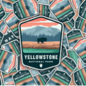 Yellowstone Nationalpark Retro | Die Aufkleber