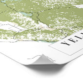 Yellowstone Nationalpark Retro Street Karte Poster (Ecke)