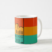 Yellowstone Nationalpark Retro Wyoming USA Bison Kaffeetasse (VorderseiteRechts)