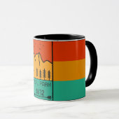 Yellowstone Nationalpark Retro Wyoming USA Bison Tasse (VorderseiteRechts)