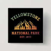Yellowstone Nationalpark Rodelbahn Camping Button (Vorderseite)