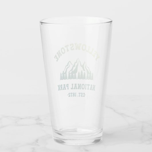 Yellowstone Nationalpark Rodelbahn Camping Glas (Rückseite)