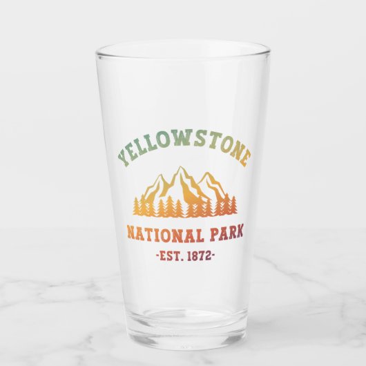 Yellowstone Nationalpark Rodelbahn Camping Glas (Vorderseite)