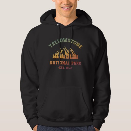 Yellowstone Nationalpark Rodelbahn Camping Hoodie (Vorderseite)