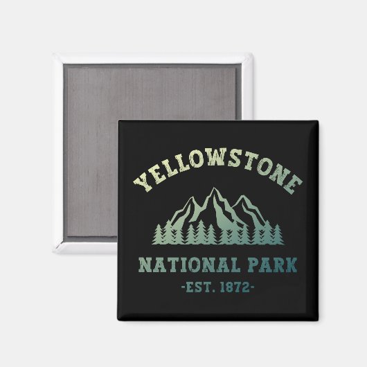 Yellowstone Nationalpark Rodelbahn Camping Magnet (Vorderseite/Rückseite)