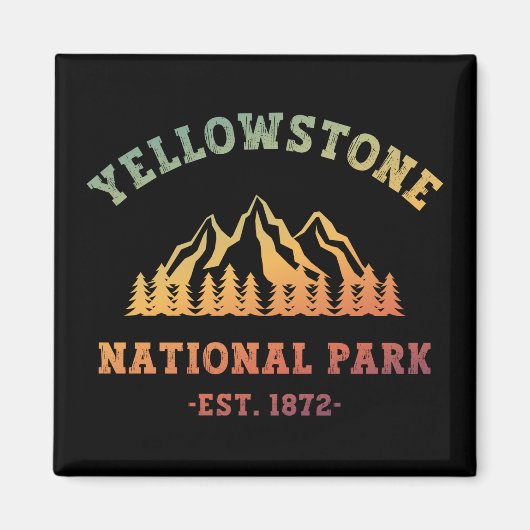 Yellowstone Nationalpark Rodelbahn Camping Magnet (Vorne)