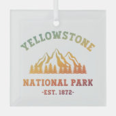 Yellowstone Nationalpark Rodelbahn Camping Ornament Aus Glas (Vorderseite)