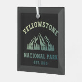 Yellowstone Nationalpark Rodelbahn Camping Ornament Aus Glas (Vorderseite links)