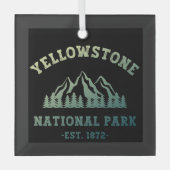 Yellowstone Nationalpark Rodelbahn Camping Ornament Aus Glas (Vorderseite)