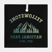 Yellowstone Nationalpark Rodelbahn Camping Ornament Aus Glas (Rückseite)