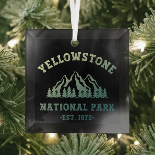 Yellowstone Nationalpark Rodelbahn Camping Ornament Aus Glas (Insitu)